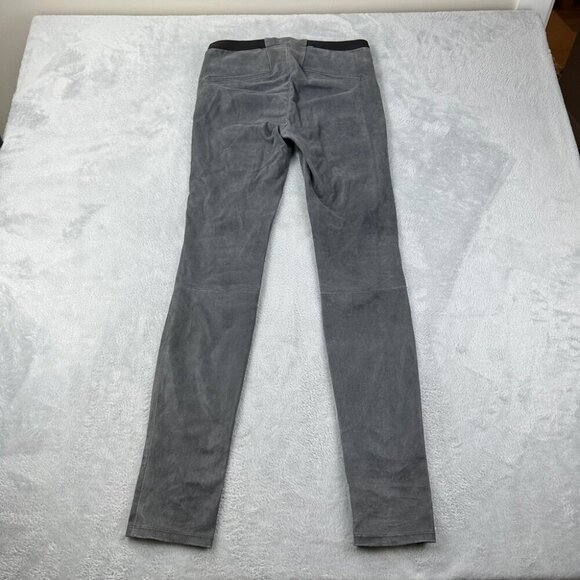 Helmut Lang Light Grey Lambskin Leather Pants Women’s Size 8 US - Picture 10 of 11